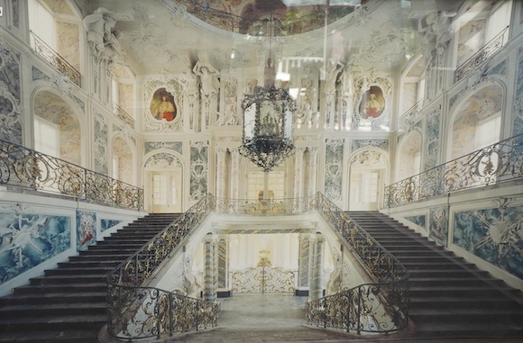 Contemporary colour print, 'Baroque grand staircase, Augustusburg Castle, Germany', 98 x 147cm